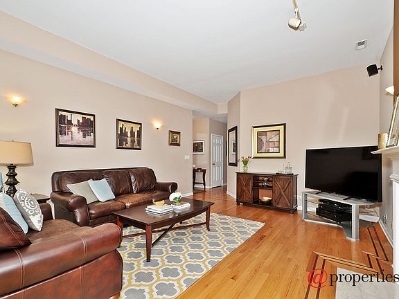 Spacious living room and entryway