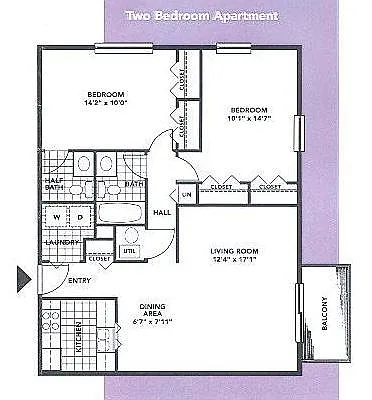 Floor plan 2 Bedroom Floor Plan