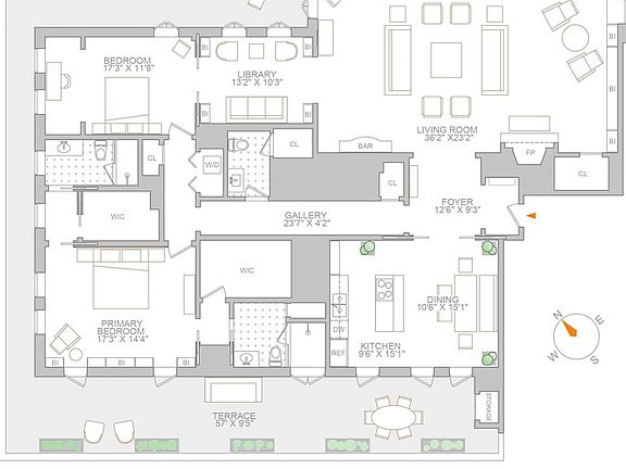 2nd image of 405 W 23rd St Penthouse A