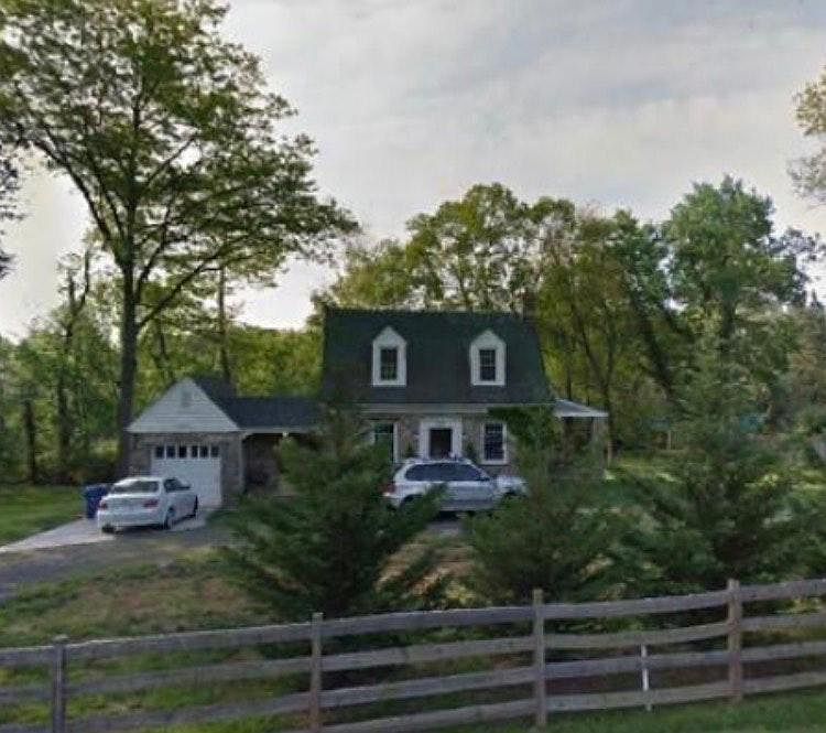 Street view of the front of the house