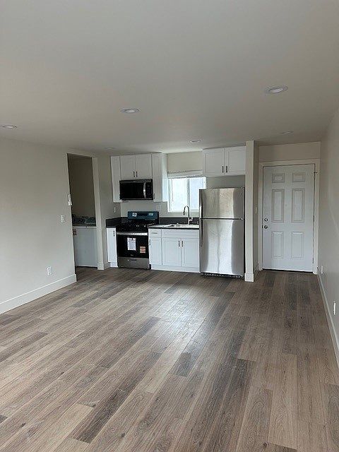 Living room and kitchen