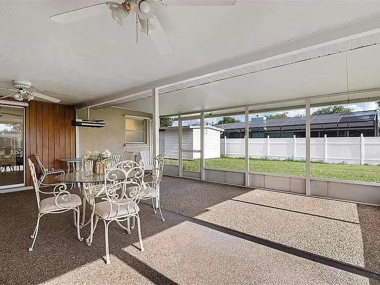 Screened lanai
view towards family room & backyard