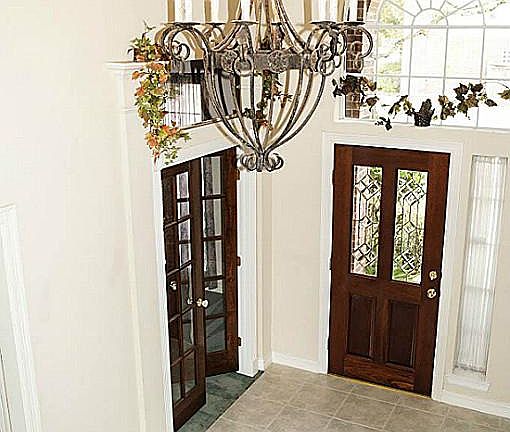 Two story entry hall...