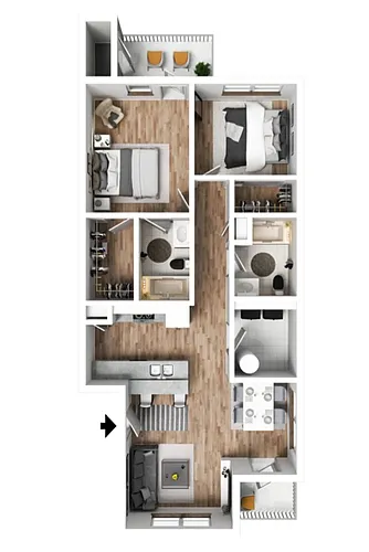 Floor plan 2 X 2