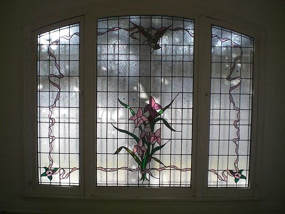 Custom Stained glass window in living room