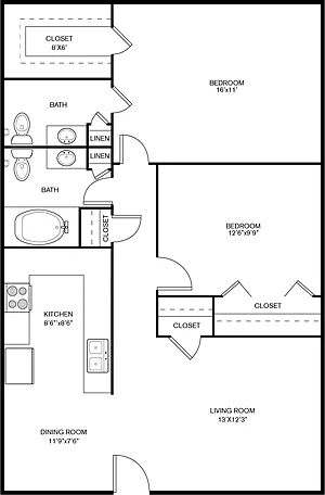 2 Bed, 2 Bath 2 Bed, 2 Bath