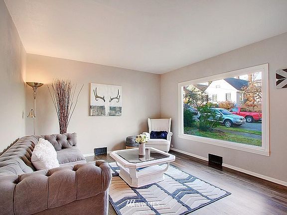 Living room with large window