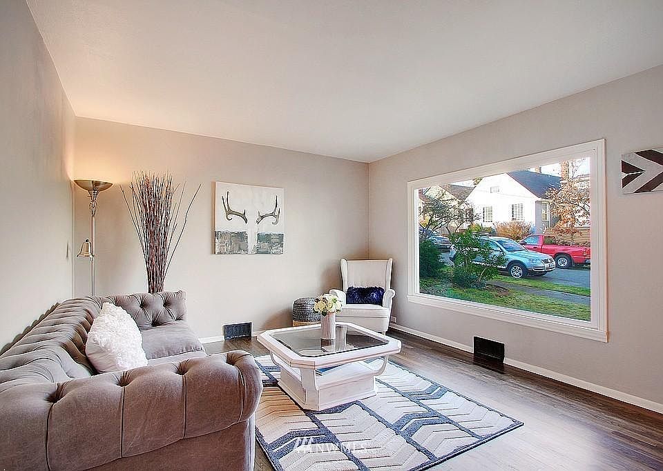 Living room with large window