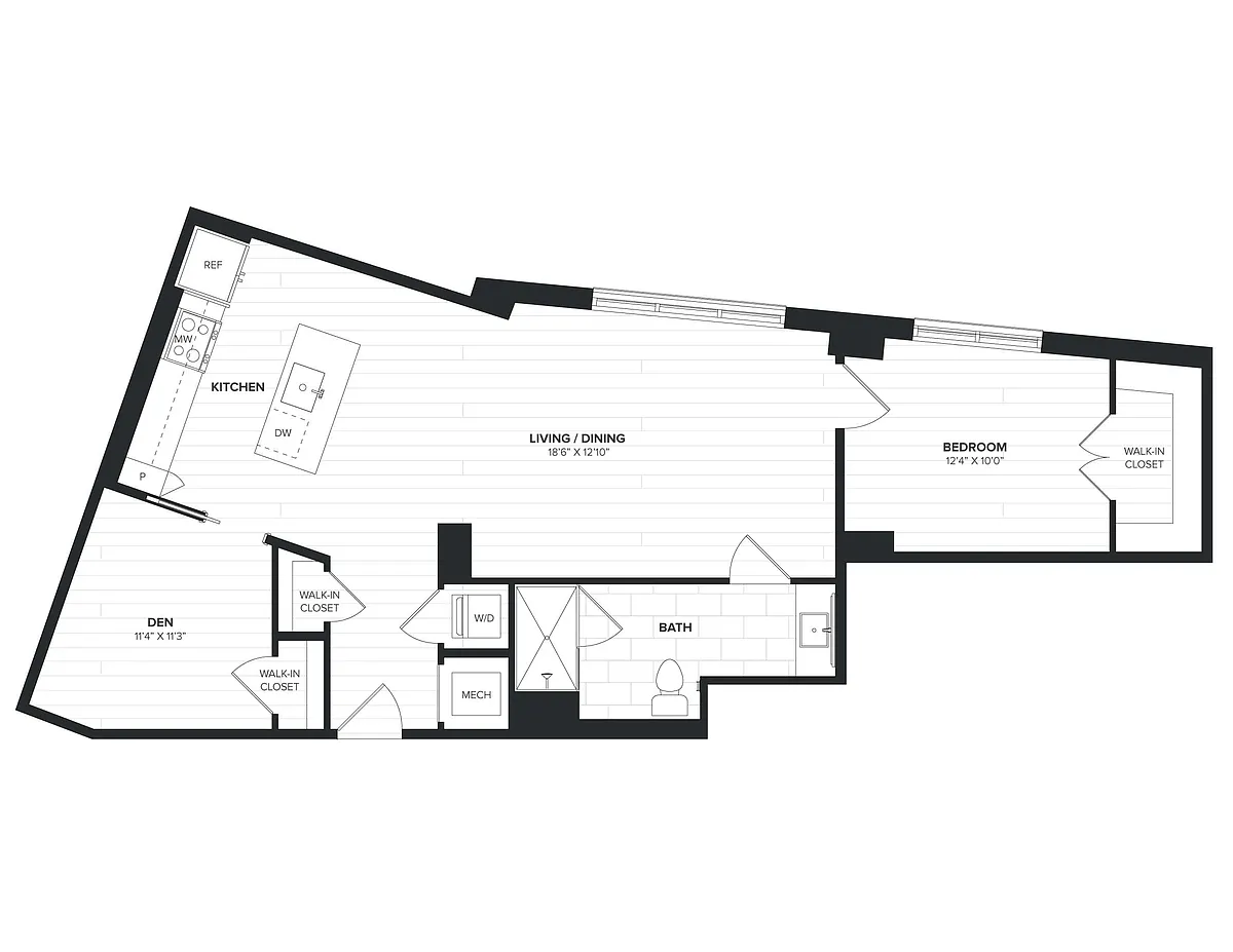 Floor plan 01BRD-02 Den