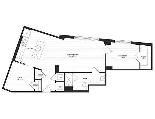 Floor plan 01BRD-02 Den