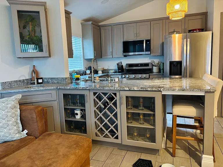 Open kitchen great for entertaining.