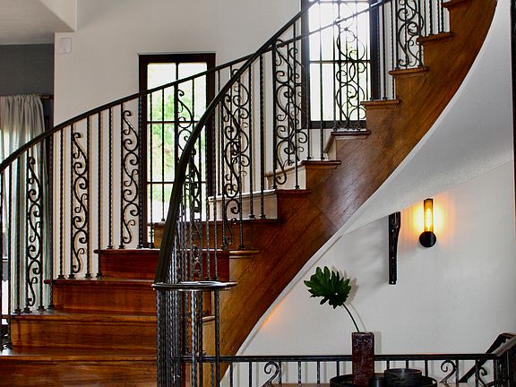 Three story grand stair case.