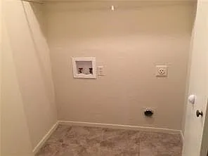 Full size laundry closet.