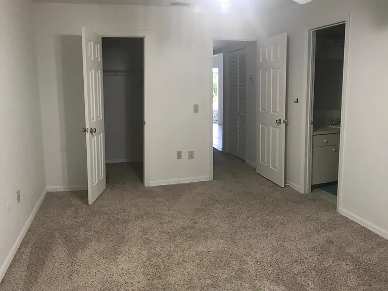 Master bedroom walk-in closet / full bathroom tub / shower combo