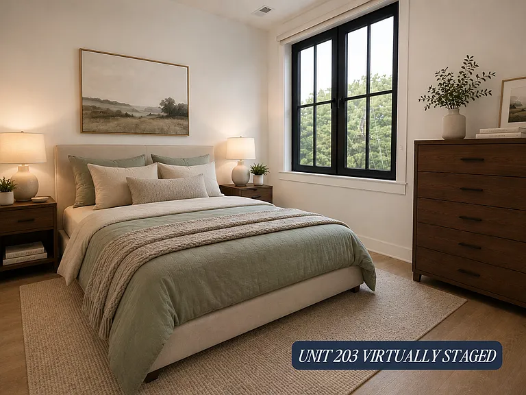 Unit 203 Virtually Staged, Second Bedroom