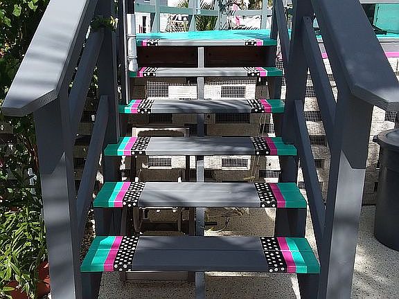 back stairs to porch