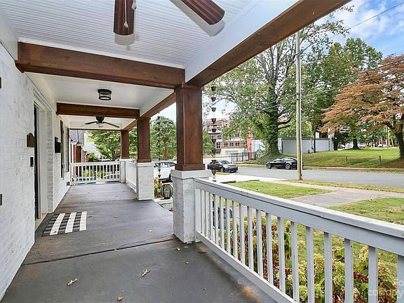 Covered porch with fans and lights