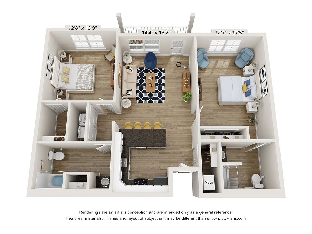 Floor plan 2 Bed B