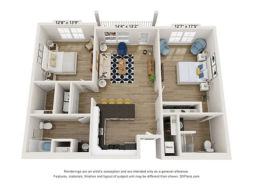 Floor plan 2 Bed B