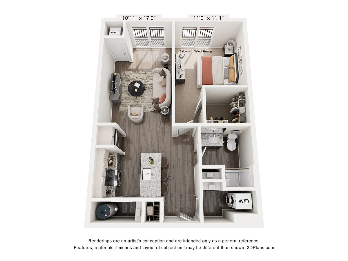Floor plan 1B5 Adams