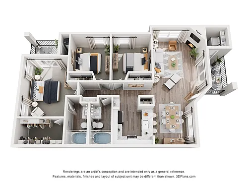 Floor plan Renovated - 3x2