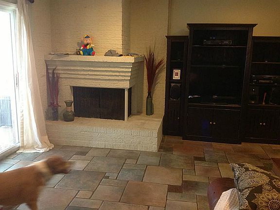 Corner Fireplace in Living room