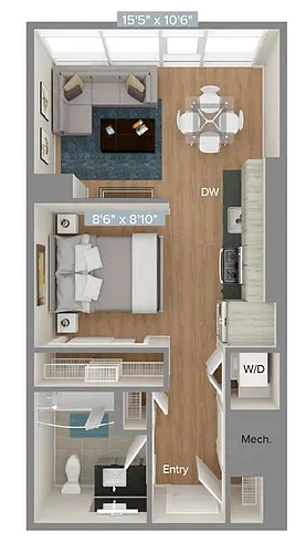 Floor plan SM04-499sf-U-2308