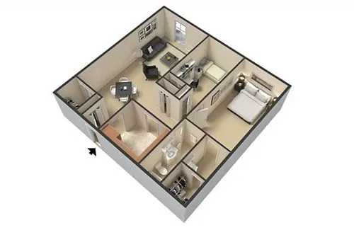 Floor plan 2 Bedroom Suite
