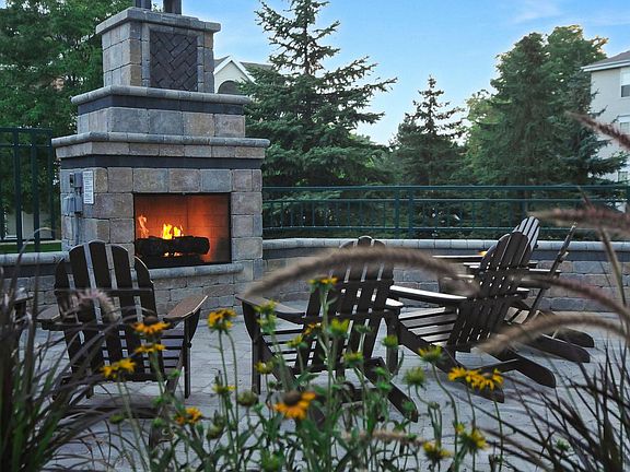 Poolside Fireplace