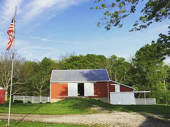 Barn and Flagpole