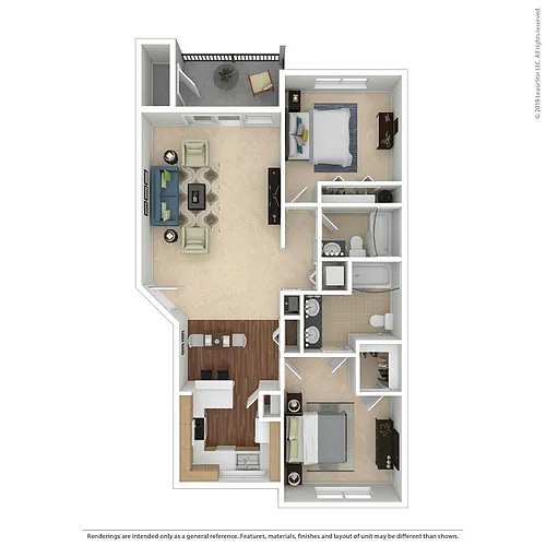Floor plan 2x2B3