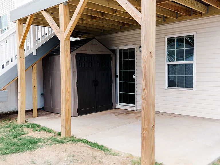 Shed and 1st floor backyard patio