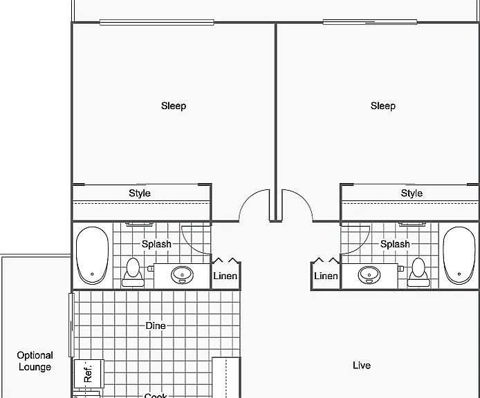 Maplecrest | 2-Bedroom Floorplan Maplecrest | 2-Bedroom Floorplan