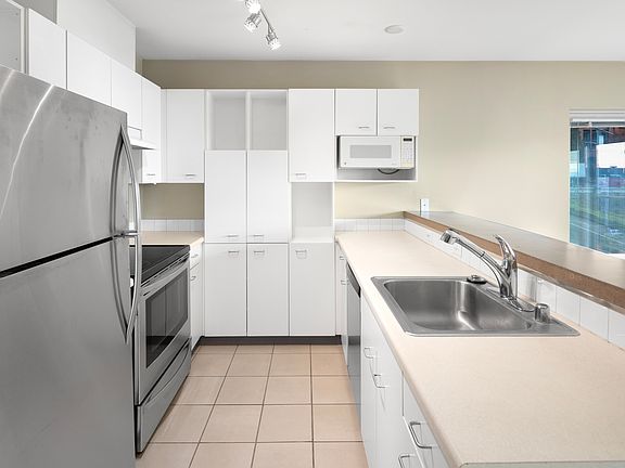 Lots of cabinets for storage