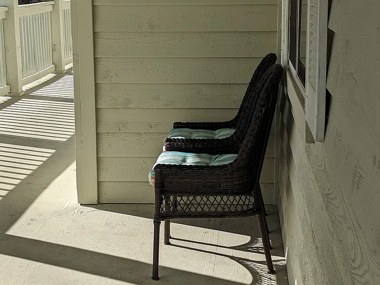 Patio seating.