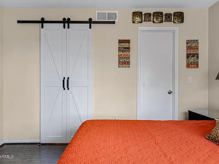 Barn Doors to ensuite in Main Bedroom