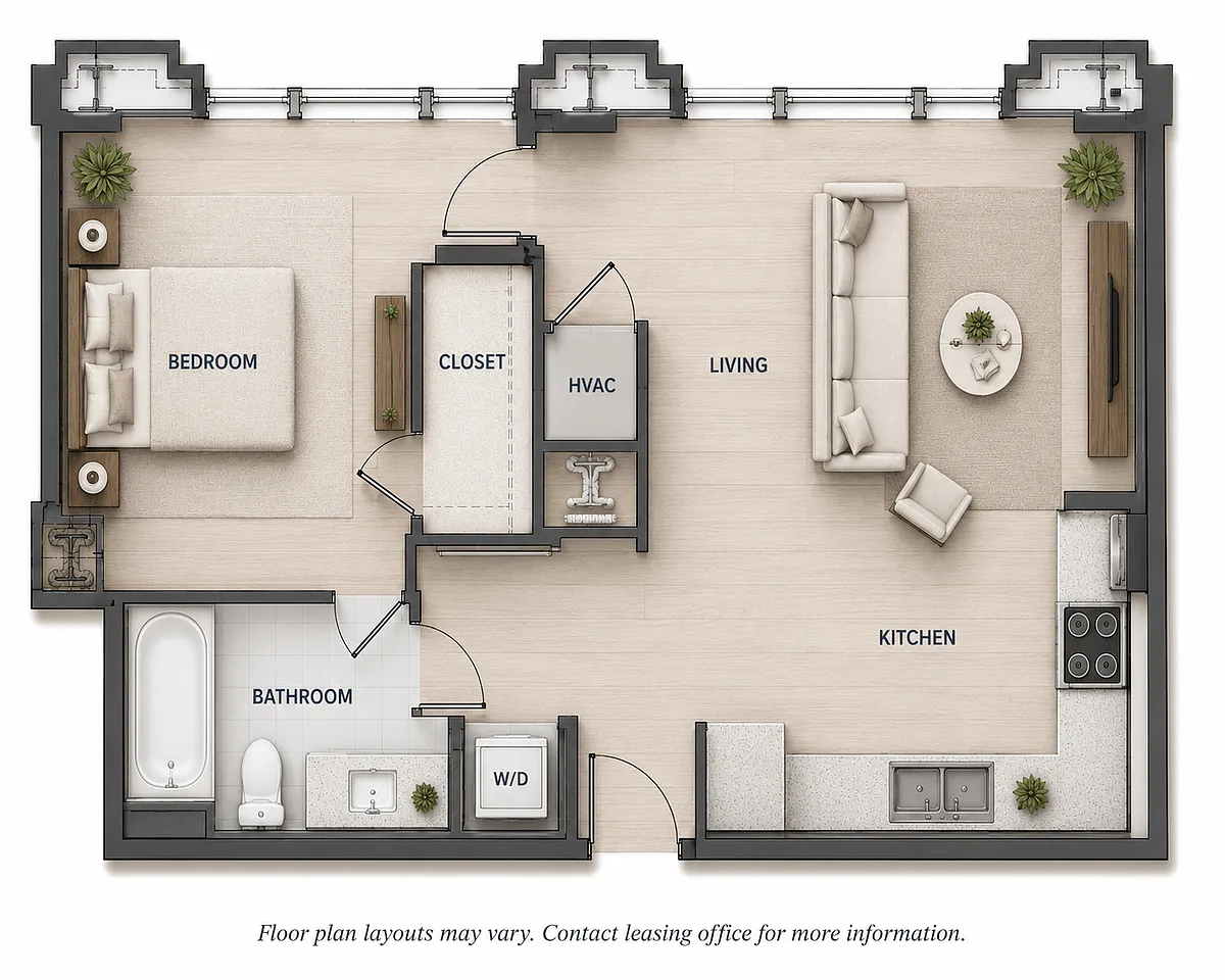 Floor plan 1 Bedroom