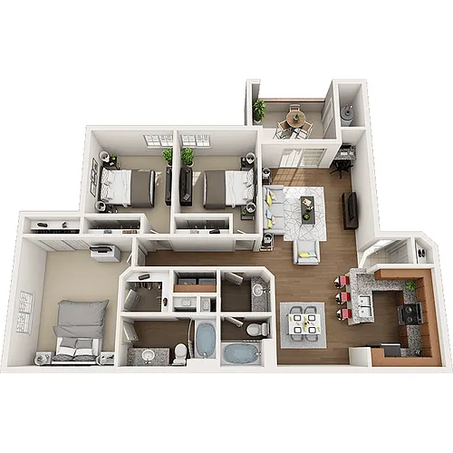 Floor plan 3 Bed 2 Bath