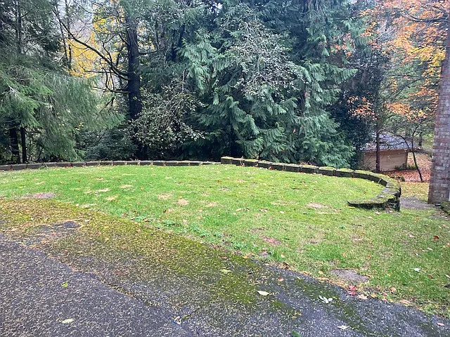 Side Yard with steps leading to back yard