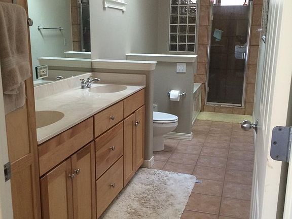 Master bathroom with jet tub & walk-in shower