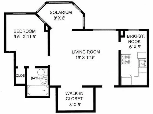Floor plan One Bedroom 06