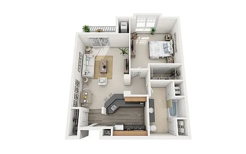Floor plan A3 One Bedroom