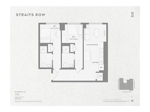 Floor plan Private Bedspace in a B2 with Roommates