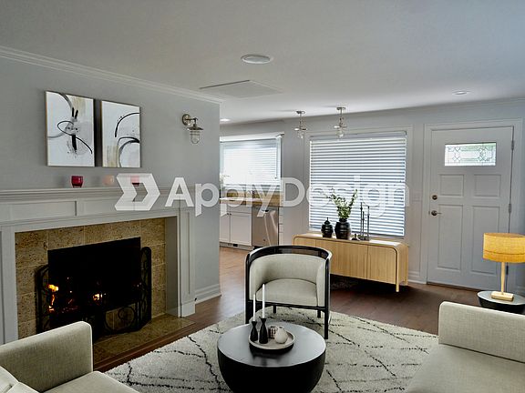 Virtual furniture in living room.