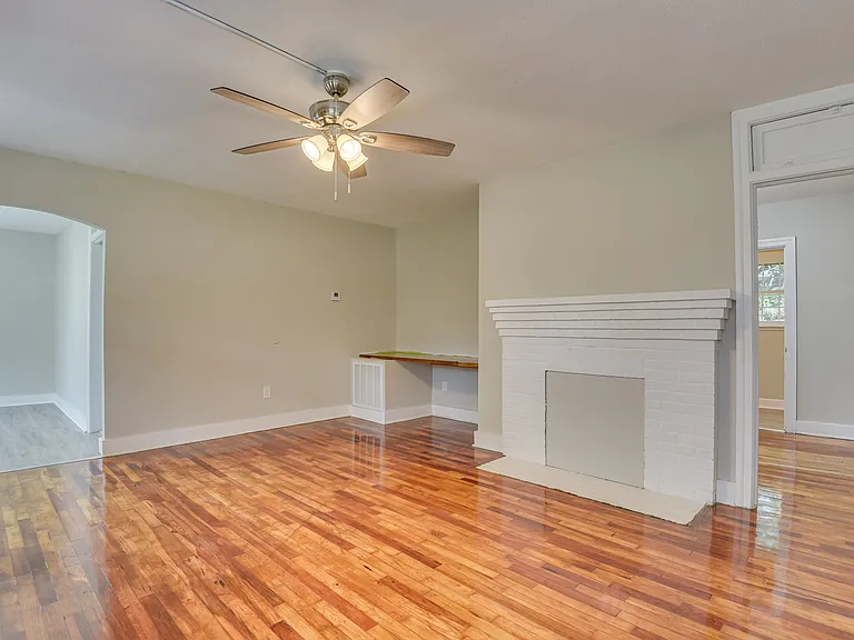 Built-in desk, glowing hardwoods throughout!