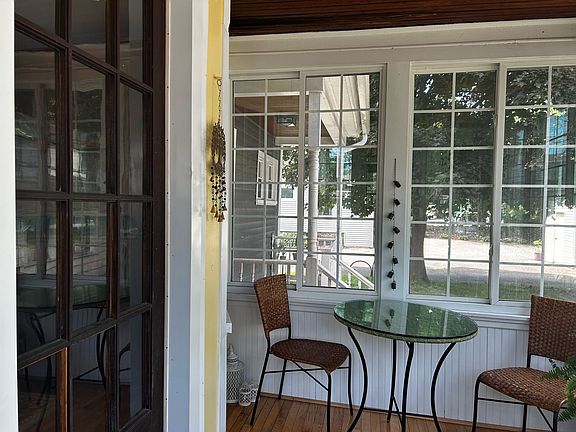 Front entry door from porch