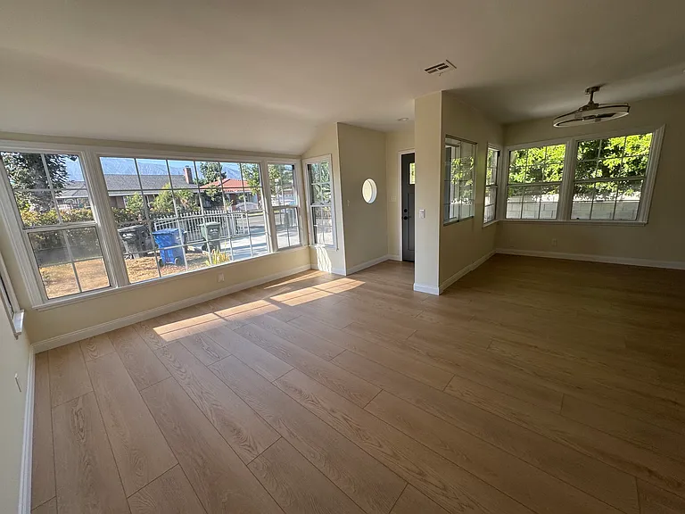 Living room and dining area