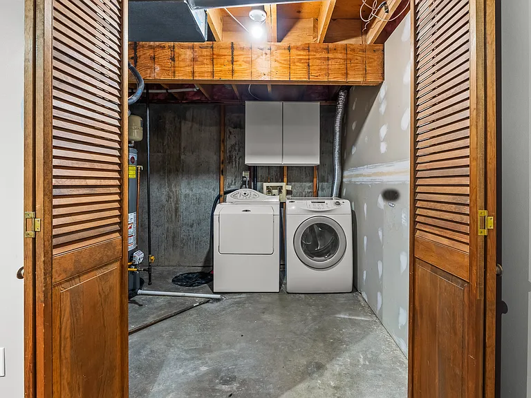 and laundry and some storage room