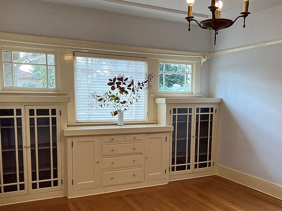 Dining Room: Original built-in china cabinets