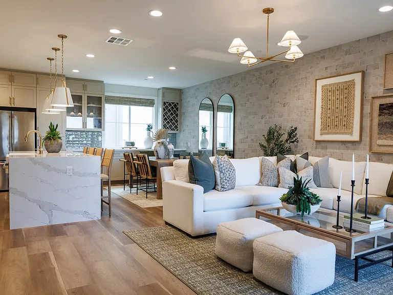 Photo is of model home